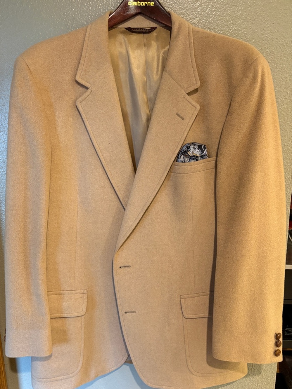 Nordstrom 100% Camel Wool Sport Coat Blazer 42L
